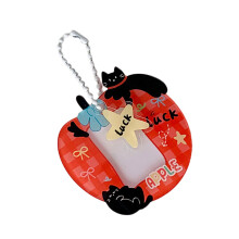 Compact Cartoon Acrylic Card Keychain Fade-Card set kitten