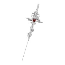 Rose Thorns Heart Piercing Earring Surround Auricle-White