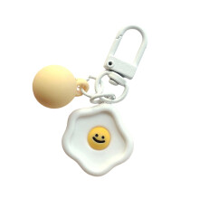 Porte-clés artistique en résine, pendentif de sac, fleur-Blanc