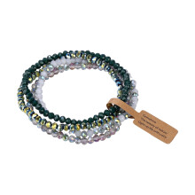Lightweight Crystal Glass Link Beaded Bracelets-FK1992