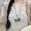 Collier à breloques en résine teckel, fil de perles multicolore, 6