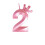 Ροζ κερί LED Number2Crown 1