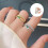 Fashionable Emerald Green Crystal Double Layer Ring-Gold 2