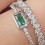 Fashionable Emerald Green Crystal Double Layer Ring-Gold 4