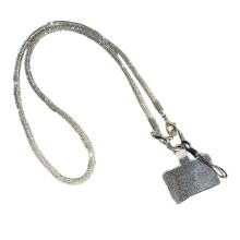 Cordino per cellulare a tracolla con strass, 50 cm