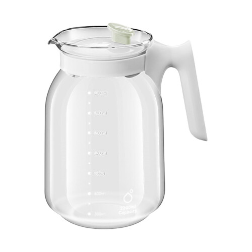 Jarra de vidro estilo Mason Jar com tampa com bico, 2,2L 1