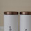 Conjunto de 3 latas de metal branco para café, chá e açúcar 5