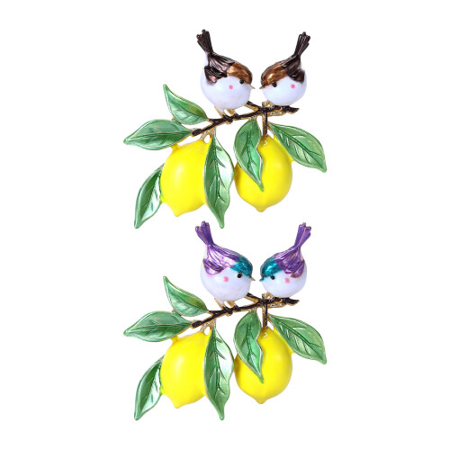 Lemon Bird Enamel Brooch Accessory Compact Design for-Purple 1