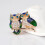 Owl Designs Brooch Decorated With Glittering Stones Multi 5
