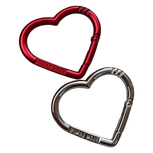 Porte-clés élégant en forme de cœur gravé, boucle-Rouge 1
