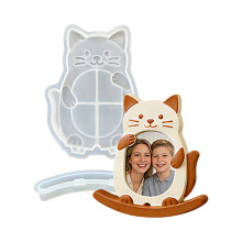 Flexible Silicone Craft Mold for Picture Frames With-kitten