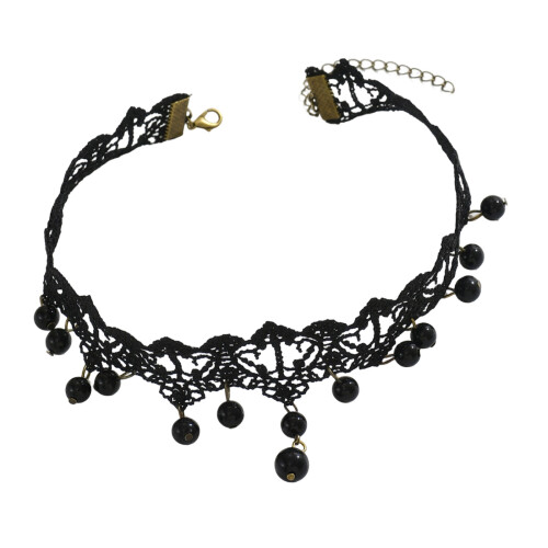 Collier gothique sophistiqué en dentelle noire avec-Article 6