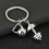 Sturdy Exercise Themed Key Ring Compact Design for-Black gun 6