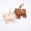PU Craftsmanship Dog Shaped Keyring For Keys Wallets Or-Coffee 6