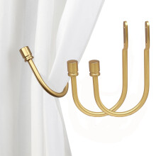 Fermacravatte per tende in metallo dorato – Set da 2, 15 cm