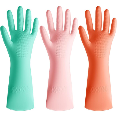Spülhandschuhe aus Gummi – 3 Paar, Größe M