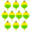 EVA-schuim ovale visdobbers – 10 stuks 1