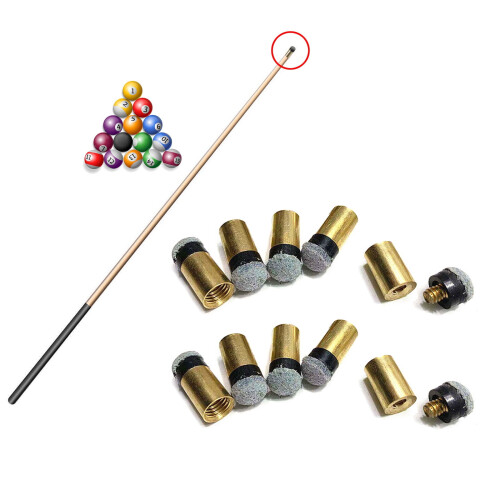 Embouts de queue de billard en cuir PU (10 pièces) 1