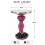Pink Black Crushed Diamond Side Table 60x40cm 4
