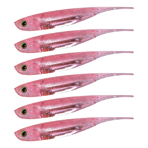 6Pcs Soft Lures Baits Floating Lures Needle Tail Swimbaits-06