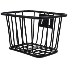 Panier avant de vélo enfant en métal noir, 25 x 18 x 15 cm