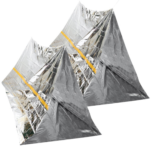 2-pack PET-nödtält silver