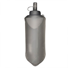 Graue Silikon-Sportflasche für Outdoor- und Fitnessaktivitäten