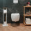 Silla de baño en bambú y acero inoxidable. 5