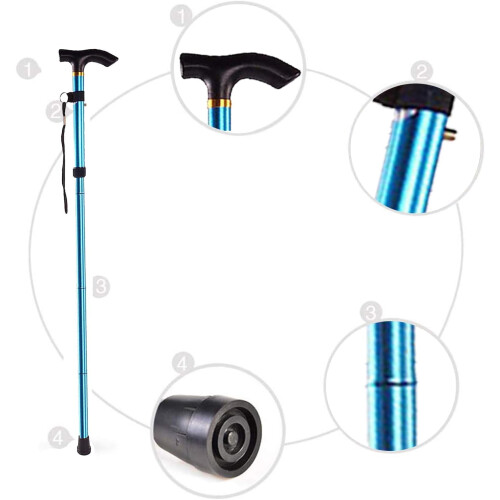 Sammenleggbare turstaver i aluminium 84–93 cm 2