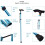 Bastoncini da trekking pieghevoli in alluminio, lunghezza 84-93 cm 4