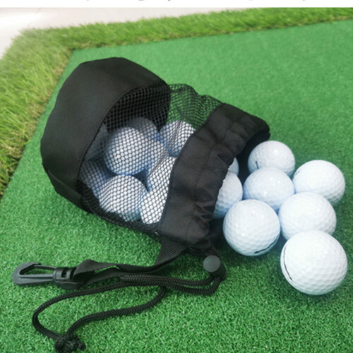 FEAMOS portable golf ball and tee storage net bag with 2
