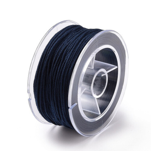 Macrame cotton cord rope marine blue 1mm 28m roll 2