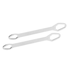 2 Stück Universal-Sternschlüssel, 8-22mm, 260mm, Silber