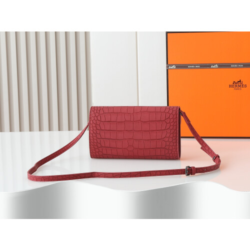 Hermès Constance Long Wallet Red Croc 539-2 1