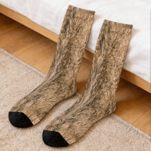 Funny Hairy Legs Costume Socks - Unisex Novelty with Legs, Machine Washable Thigh-High or Over-the-Knee