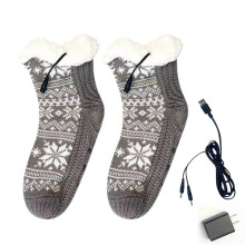 Podgrzewane skarpetki USB, bawełniane, ogrzewacze do stóp w pomieszczeniach