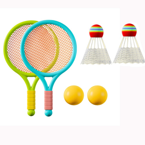 Badminton Racket Set Parent-Child Dual Use 2 Rackets 2 Balls