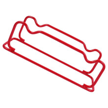 Soporte para mancuernas de hierro rojo, 25x11x10cm