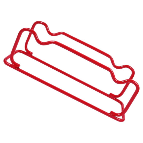 Supporto per manubri in ferro rosso 25x11x10 cm