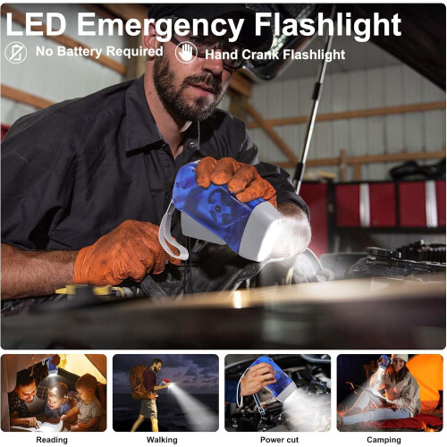 Lanterna LED com manivela (pacote com 4) 2