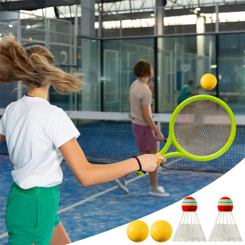 Badminton Racket Set Parent-Child Dual Use 2 Rackets 2 Balls 1