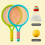 Badminton Racket Set Parent-Child Dual Use 2 Rackets 2 Balls 4