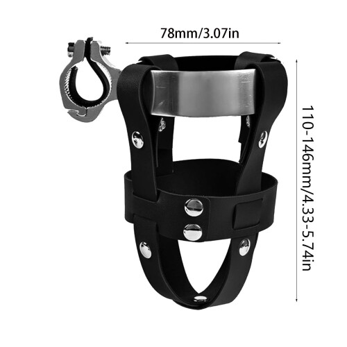 Suporte universal 2 em 1 para copo e celular, ideal para carrinho de bebê e bicicleta. 2