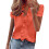 Women's short-sleeved ruffled blouse/shirt work uniform-Orange L 1