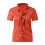 Women's short-sleeved ruffled blouse/shirt work uniform-Orange L 4