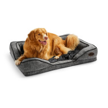 Silentnight Orthopaedic Luxury Pet Dog Bed Cosy Comfortable medium size Dog Bed Sofa with Machine Washable Removable Cover, Contoured Foam Support