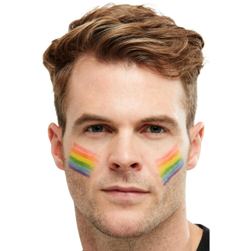Smiffys Make-Up FX, Rainbow Grease Paint Stick