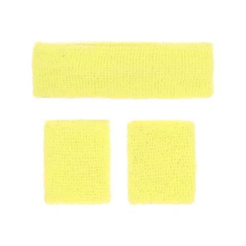 80s Neon Sweatbands, Yellow