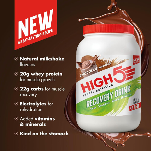 HIGH5 Recovery Drink (Chocolate Milkshake 1.6kg) 1