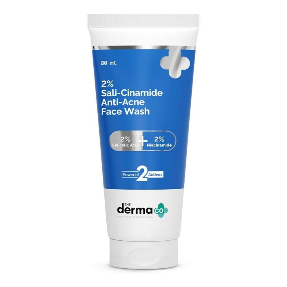 THE derma Co Sali-Cinamide Anti-Acne Face Wash with 2% Salicylic Acid And 2% Niacinamide - 80ml